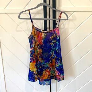 Spaghetti strap floral blouse